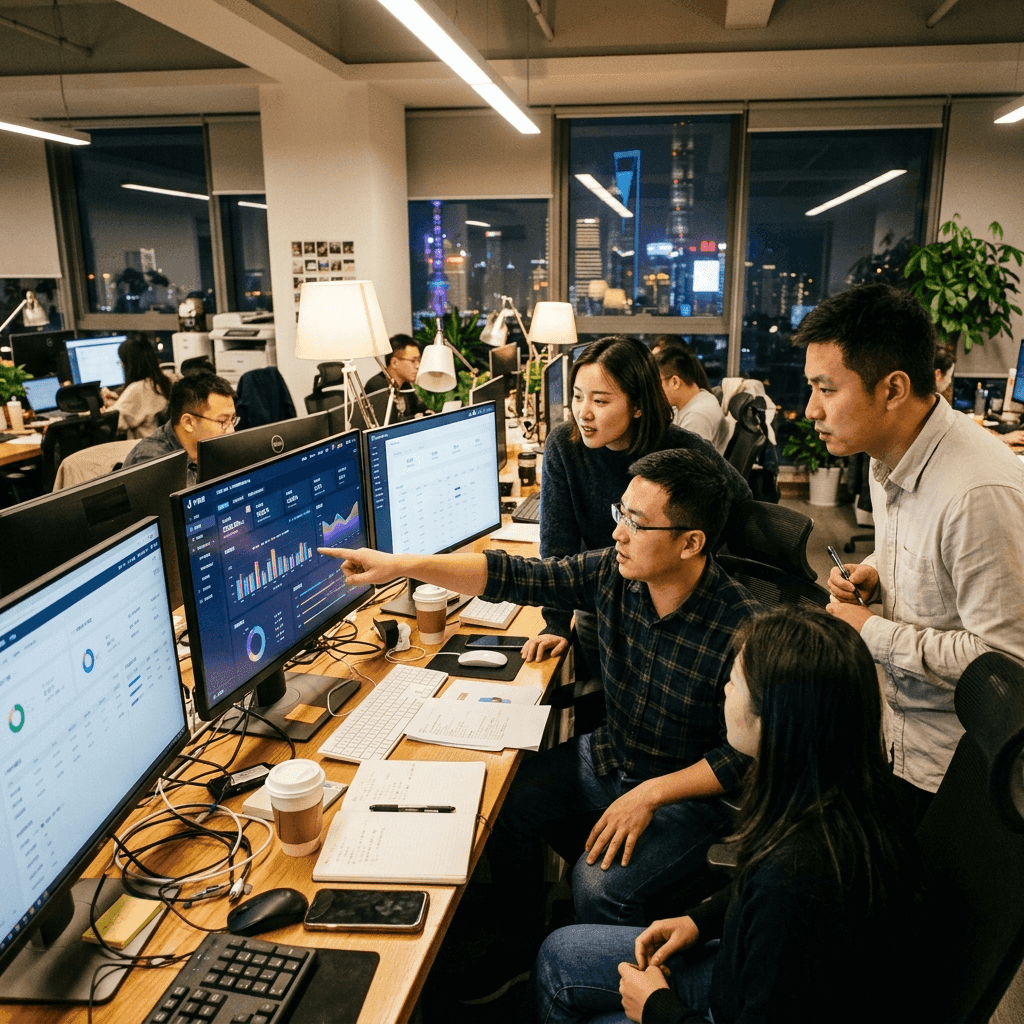TheRedScroll team analyzing ad campaign performance