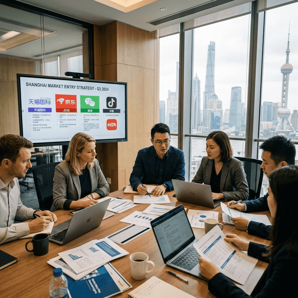 TheRedScroll team planning market entry with a client